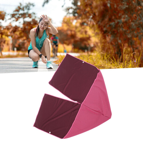 Cooling Hoodie Towel U-Shaped Rose Red 64g 2