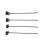 Panel Hook 30PCS Black 20x0.42cm / 7.9x0.2in 3