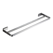 Bathroom Towel Rack 80cm Wall Mounted Stainless Steel Double Pole Rustproof SpaceSaving Design