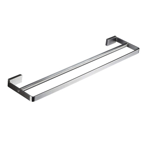 Bathroom Towel Rack 80cm Wall Mounted Stainless Steel Double Pole Rustproof SpaceSaving Design