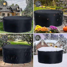 (244x59cm, black) Outdoor Garden Furniture Round Cover,Table Chair Waterproof Cover,Patio Rain Snow Dustproof Cover