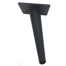 Adjustable Black Metal Furniture Legs 38CM with Stable Diagonal Support for Sofa Cabinet Table
