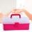 (Rose) Multipurpose Organizer, Art and Craft Storage Box Case, Lockable Container and Handle for Manicure Tools, Camping Art Supply 2