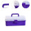 (Violet) Multipurpose Organizer, Art and Craft Storage Box Case, Lockable Container and Handle for Manicure Tools, Camping Art Supply 3