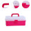 (Rose) Multipurpose Organizer, Art and Craft Storage Box Case, Lockable Container and Handle for Manicure Tools, Camping Art Supply 3