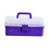 (Violet) Multipurpose Organizer, Art and Craft Storage Box Case, Lockable Container and Handle for Manicure Tools, Camping Art Supply 4