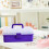 (Violet) Multipurpose Organizer, Art and Craft Storage Box Case, Lockable Container and Handle for Manicure Tools, Camping Art Supply 5