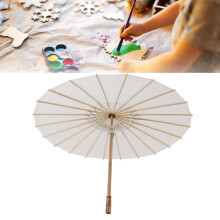 Kids Paper Parasol 83cm/32.7in White Bamboo