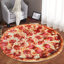 Pizza Pattern Round Baby Rug 160x160 cm / 5.2ft