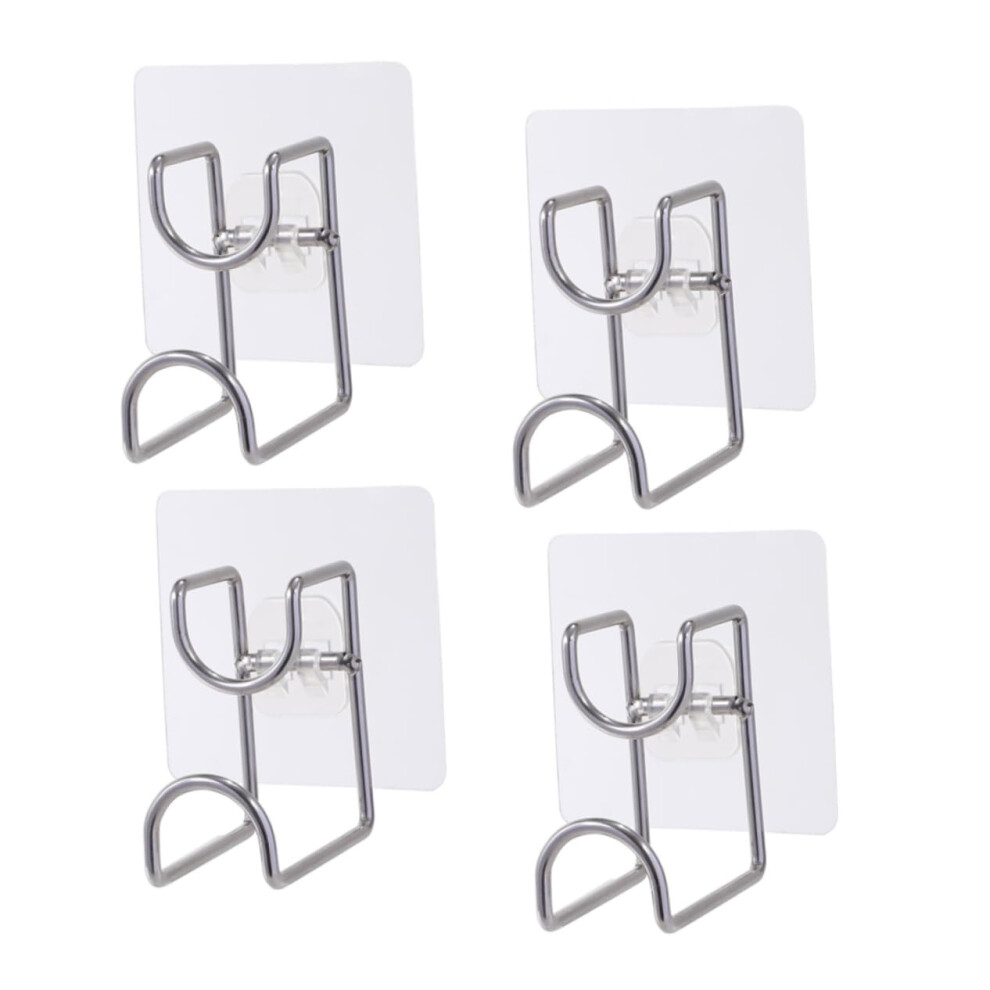 4Pcs Adhesive Wall Hooks Stainless Steel Nodrill Rustresistant Hangers For Bathroom And Kitchen 9351714479042