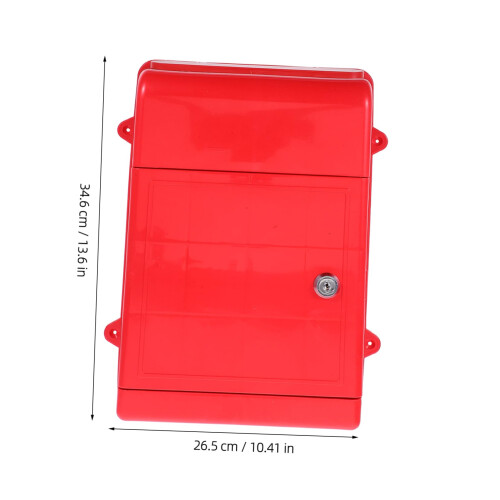 Wall Mounted Locking Mailbox with Key, Weatherproof Secure Drop Box for Home and Office Mail 1