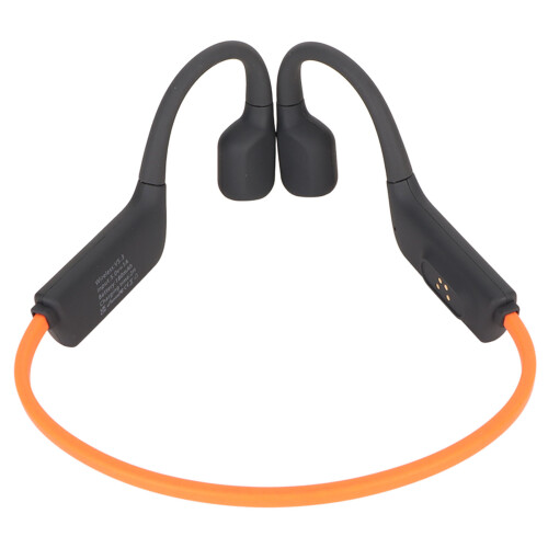 Orange Bone Conduction Open Ear Headset with 32GB Storage Swim-Friendly Design