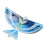 Self Flying Pigeon Toy USB Blue 110g 75mAh LED 1