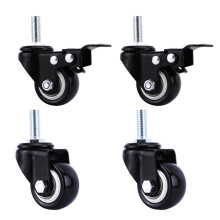 Heavy Duty Caster Wheels 40mm Polyurethane Swivel Casters for Furniture Workbench Trolley Cart
