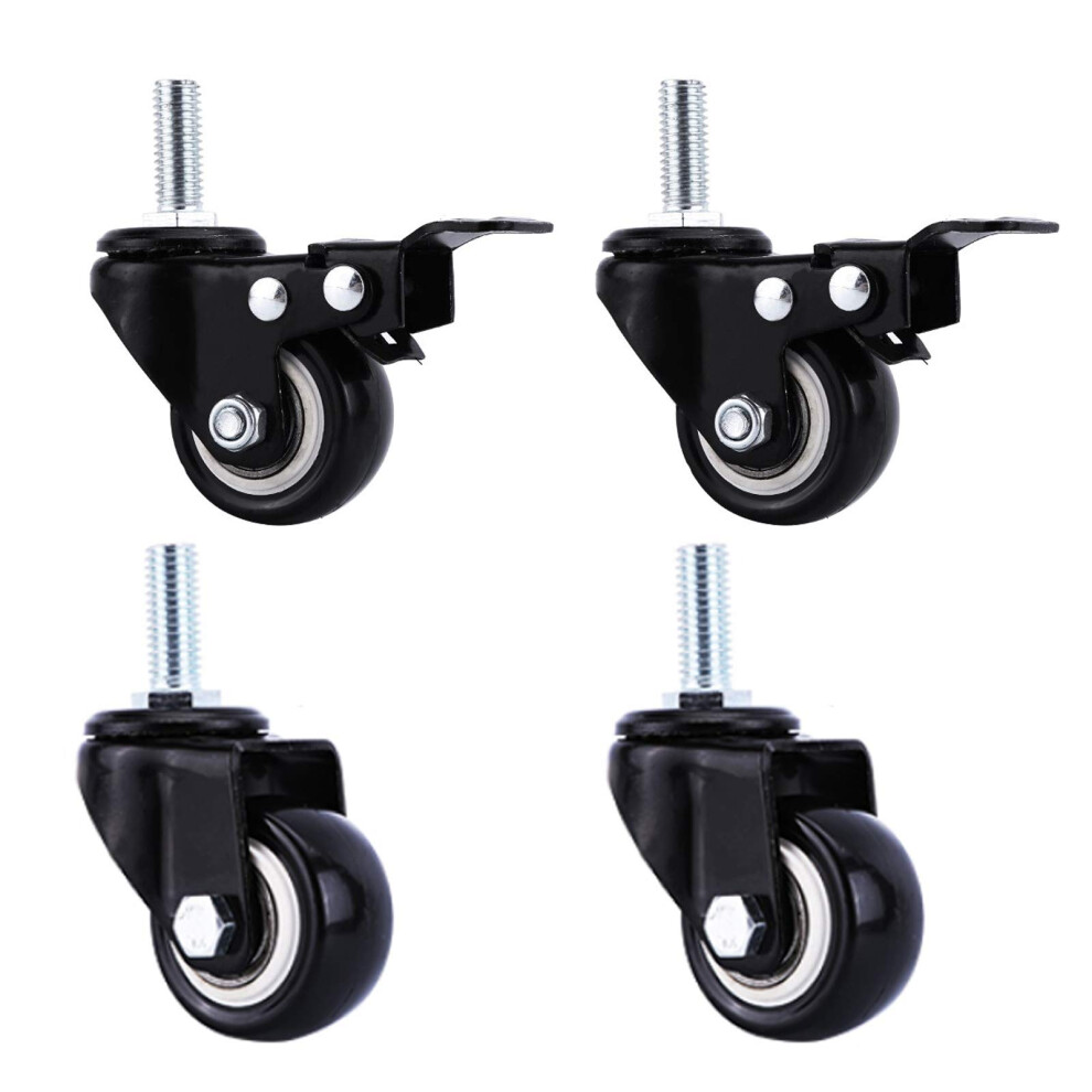 Heavy Duty Caster Wheels 40Mm Polyurethane Swivel Casters For Furniture Workbench Trolley Cart 9351714479264