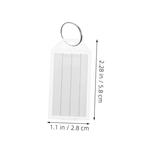 50pcs Blank Luggage Tags and Plastic Key Tags Writable Durable ID Labels for Quick Identification 1