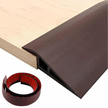 Self Adhesive PVC Floor Transition Strip Coffee Color Threshold Reducer Ramp Low Profile Edge Trim 1m