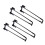 4Pcs Folding Metal Table Legs Adjustable Height Easy Install Durable Iron Support for Desk Sofa Table Black 1