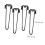 4Pcs Folding Metal Table Legs Adjustable Height Easy Install Durable Iron Support for Desk Sofa Table Black 2