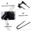 4Pcs Folding Metal Table Legs Adjustable Height Easy Install Durable Iron Support for Desk Sofa Table Black 3