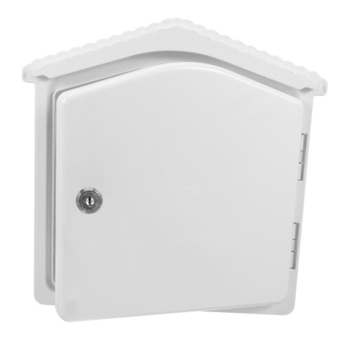 Lockable Outdoor Wall Mounted Parcel Box for Packages and Mail, Plastic Secure Storage for Front Porch