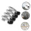 4pcs Soft Close Glass Cabinet Hinges with Damping for Kitchen Display Doors, Durable Silver Finish 5