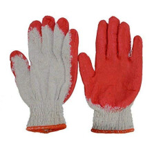 Red Latex Palm Coated Work Gloves 10 Pairs, Heavy Duty Construction Grip Gloves for Gardening and Industrial Use