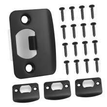 Stainless Steel Door Lock Reinforcement Kit with Deadbolt Strike Plate Cover for Enhanced Door Security