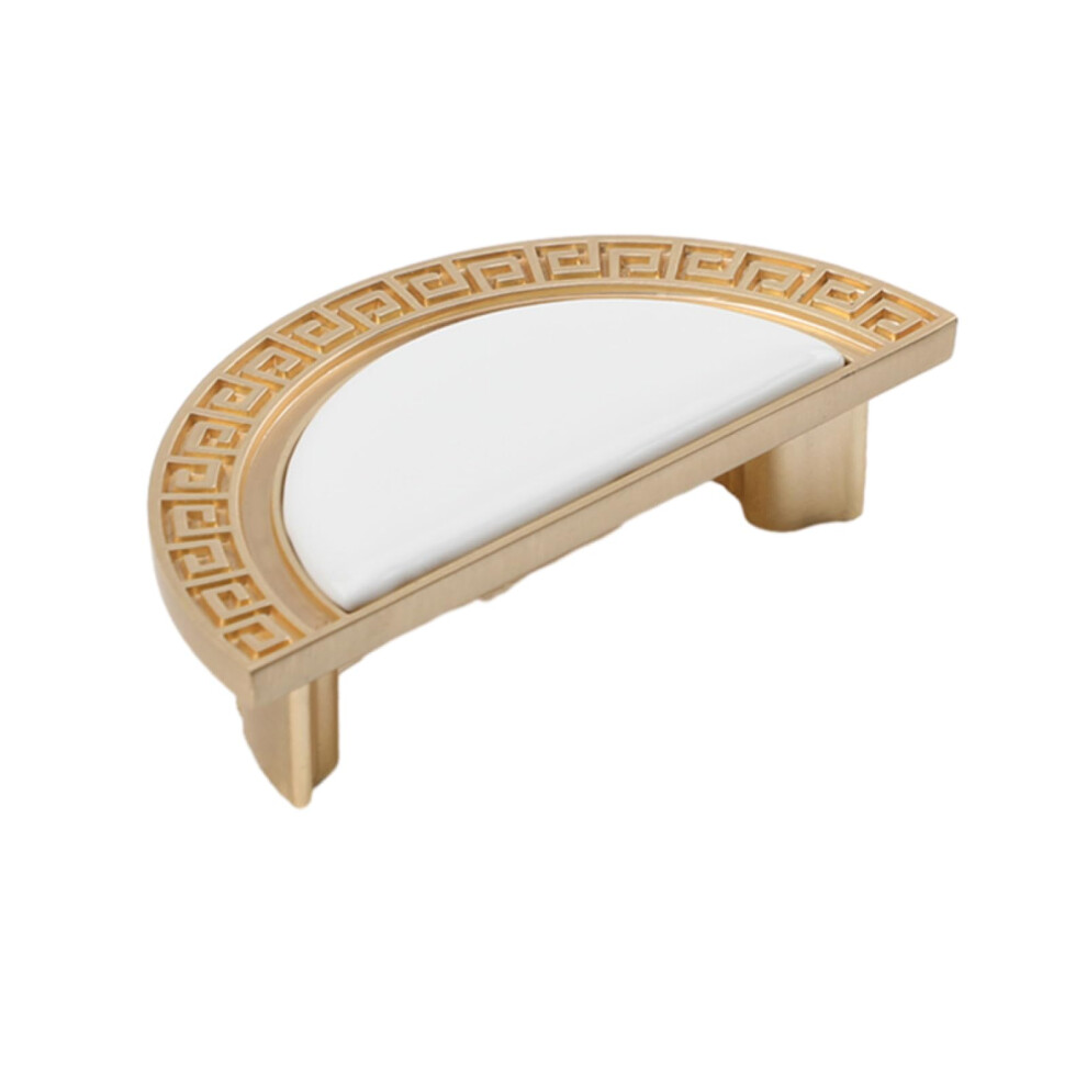 Gold Semicircle Cabinet Handles 64Mm, Modern Aluminum Drawer Pulls With Durable Oxidized Finish 9330225330400
