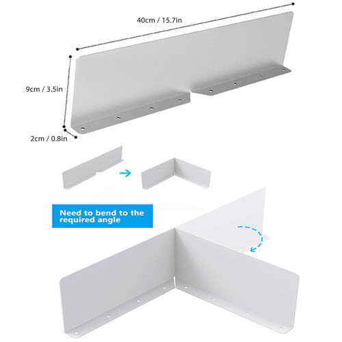 4pcs Aluminum Valley Gutter Splash Guards - 17oz 1