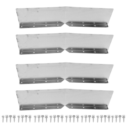 4pcs Aluminum Valley Gutter Splash Guards - 17oz 2
