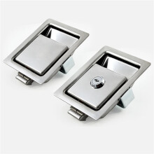 RV Paddle Latch Heavy Duty Flush Mount Carbon Steel Single Point Handle Black Corrosion‑Resistant Door Lock 1Pcs