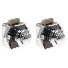 2pcs Stainless Steel Cabinet Latch Lock Keyless Push Button Lock for RV and Marine Cabinets