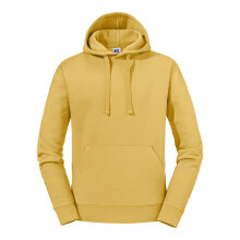 (L, Mustard Yellow) Russell Mens Authentic Plain Hoodie