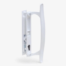 Sliding Glass Door Handle with Hook Latch, NonKeyed Patio Door Lock Replacement, Durable Zinc Flush Mount Design