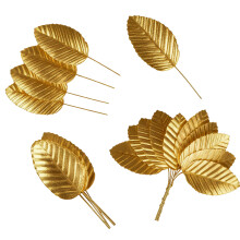 Artificial Silk Foliages Bulk Pack Of 200Pieces For Event-Gold