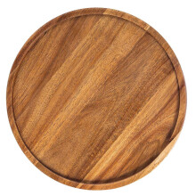 Handcrafted Wooden Dinner Plate Candle Coaster Wood-29.5cm