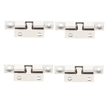 4Pcs Adjustable Brass Ball Catch Cabinet Door Latch with Screws, Durable Polished Finish for Furniture