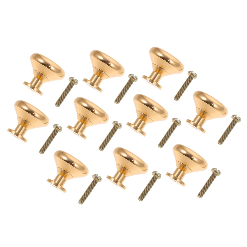 10Pcs Gold Round Cabinet Knobs And Single Hole Drawer Pulls Set For Dressers Closets Furniture Refresh 9771547856160