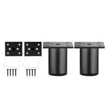 2pcs Aluminum Alloys Furniture Adjustable Sofa-6 cm sand black