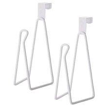 2Pcs Over the Tank Toilet Paper Holder Set, Sturdy Metal Hanging Design for Space‑Saving Bathroom Storage
