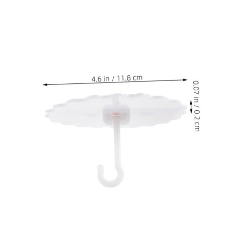 8pcs Adhesive Bed Canopy Hooks for Ceiling Curtains, Durable Plastic Dome Design for Mosquito Net 1