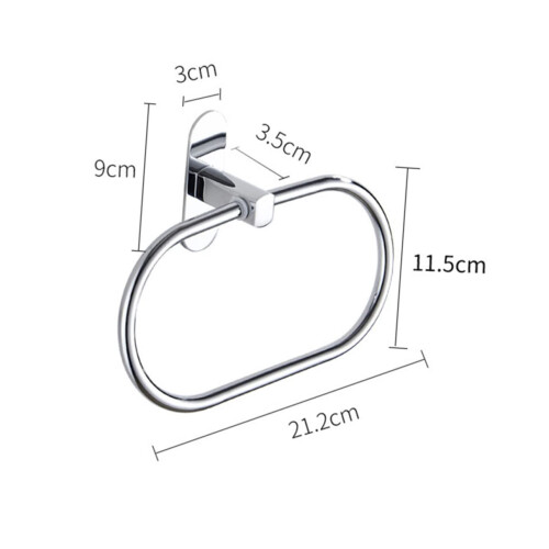 Rustproof Wall Mounted Towel Rack for Bathroom with Adhesive Easy Installation and Storage Shelf 1