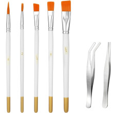 6Pcs Professional Paint Brushes Nylon Bristles Art Brush For