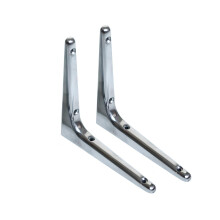 2 Pack Hidden Floating Shelf Brackets 20cm Silver, Heavy Duty Wall Mounted L Brackets for Wood Shelves