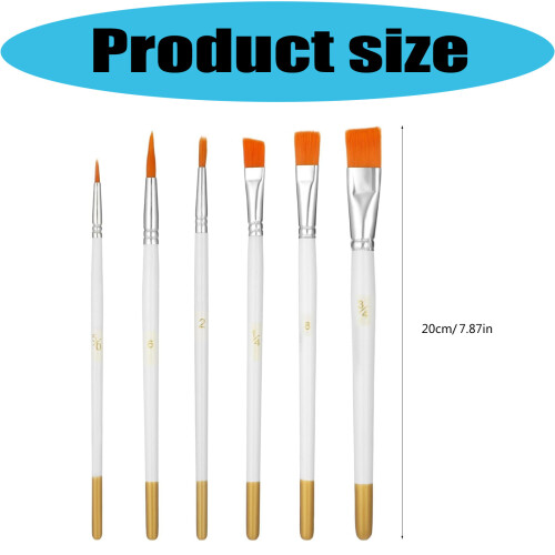 6Pcs Multipurpose Artist Brushes Food Safe Cake Baking 2