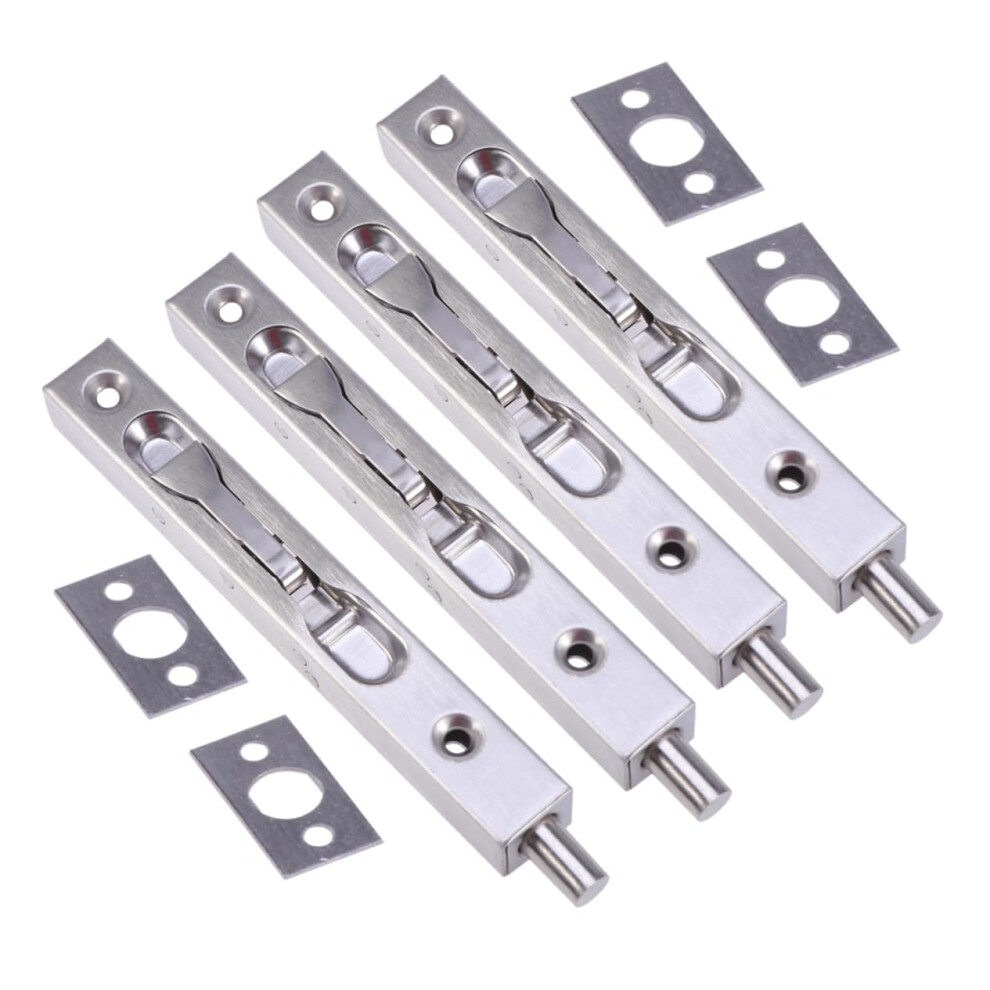 4Pcs Stainless Steel Concealed Door Latch Bolt Heavy Duty Security Lock For Home And Office Use 9771547856290
