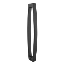 Black Square Stainless Steel Door Pull Handle, Modern RustResistant Push Pull Design for Glass and Wood Doors