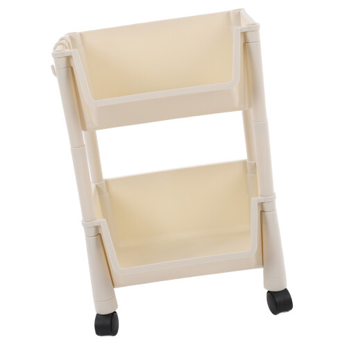 2-Tier Compact Rolling Storage Organizer, Large 2