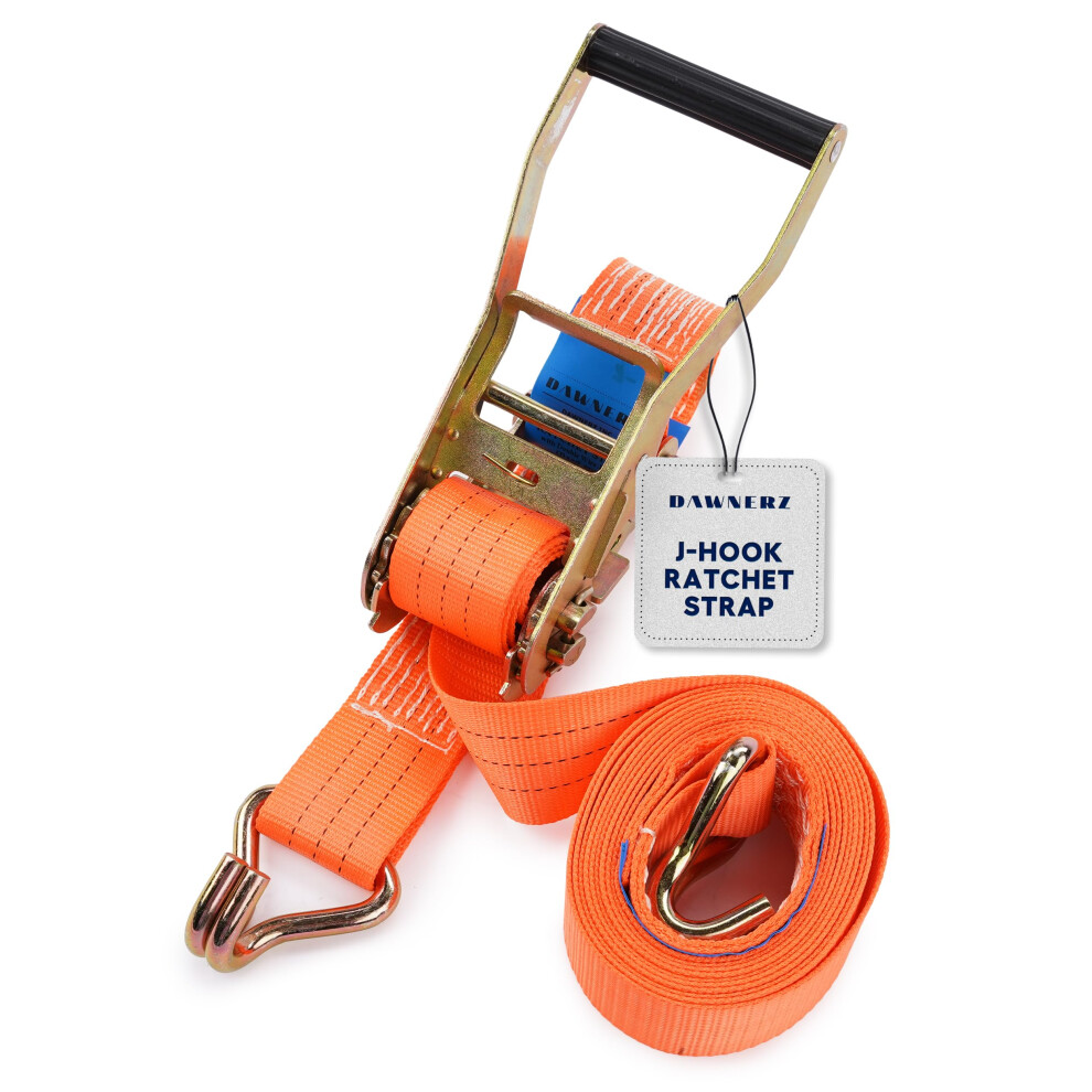 Heavy Duty Ratchet Straps 2In X 27Ft Tie Down Straps With Secure Double J Hooks For Truck And Trailer 9771547856474
